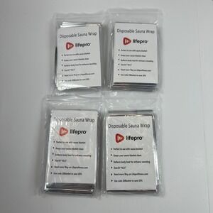 Lot Of 4 LifePro Sauna Wraps Foil Reflective Blanket Therapy 63" x 82.5".